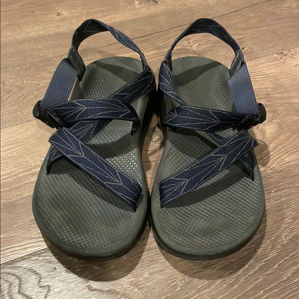 Chaco Navy and Gray Strappy Sandals